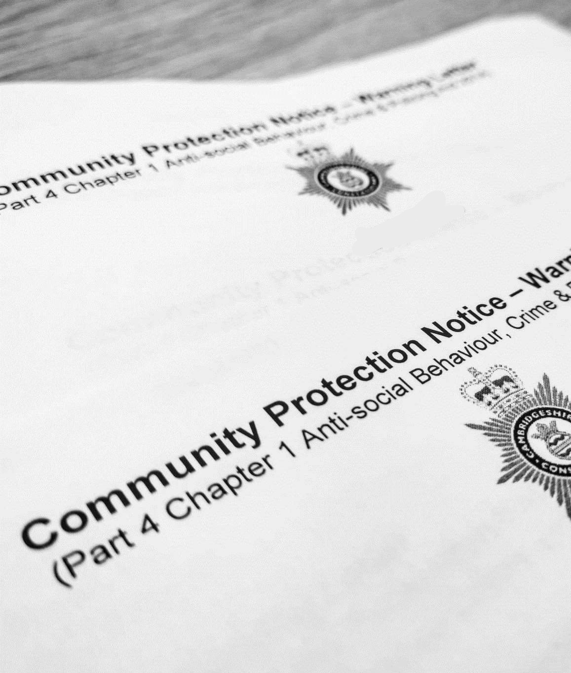 Toolbox Talk No. 41 - Community Protection Notices